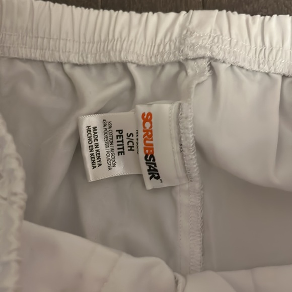 Scrub Star White Women’s Scrub Pants Small Petite - Picture 2 of 4